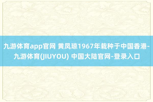 九游体育app官网 黄凤琼1967年栽种于中国香港-九游体育(JIUYOU) 中国大陆官网-登录入口